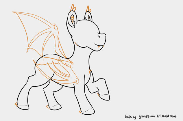 EXAMPLE:: Bat Pony GS YCH/Base